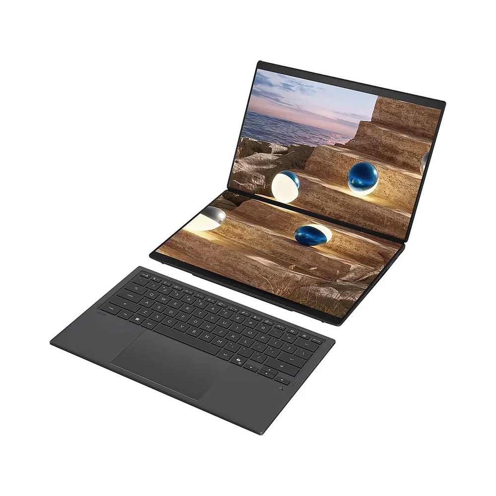 Ноутбук Asus ZenBook Duo UX8407AA-SN426X Core Ultra X7 358H 32Gb SSD1Tb Intel Arc 14" OLED Touch 3K (2880x1800) Windows 11 Pro grey WiFi BT Cam (90NB16V1-M00P90) — KSKSHOP.RU