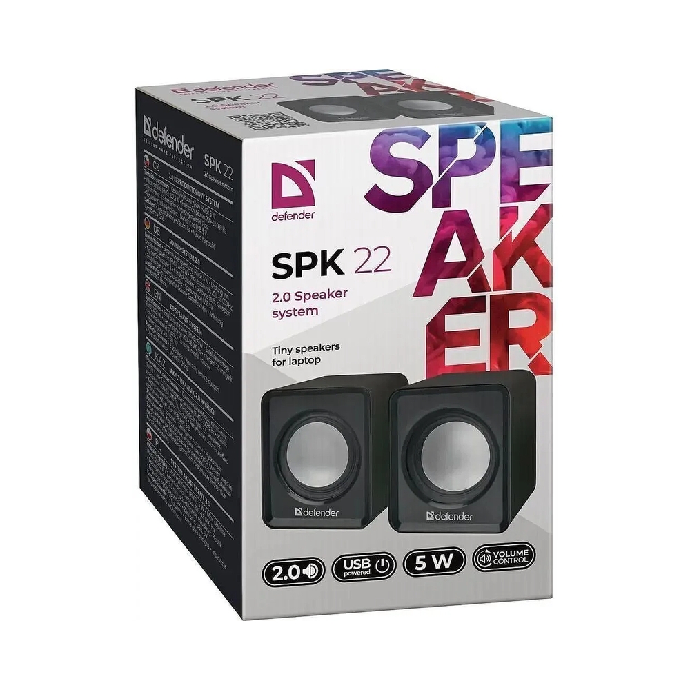 Колонки Defender SPK-22 черный — KSKSHOP.RU