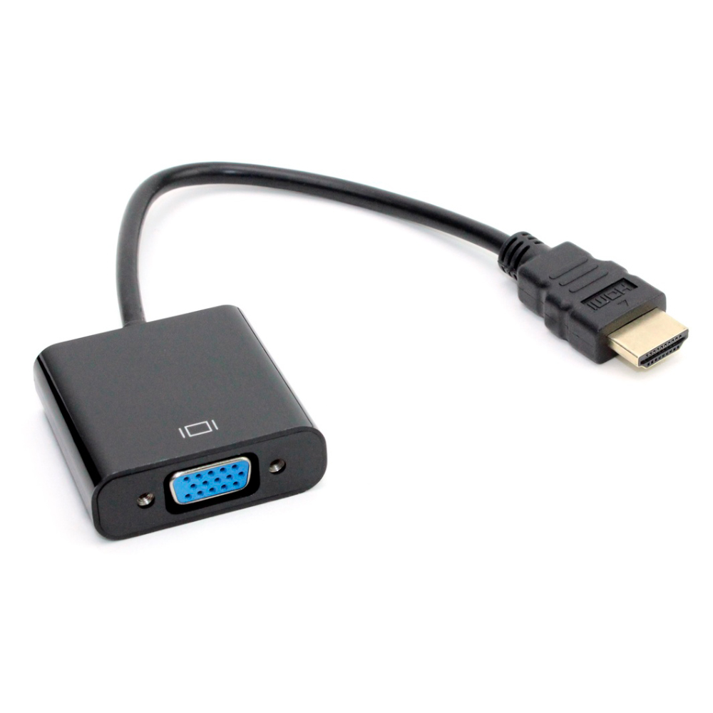 Переходник HDMI-VGA Cablexpert A-HDMI-VGA-04, 19M/15F, провод 15см — KSKSHOP.RU