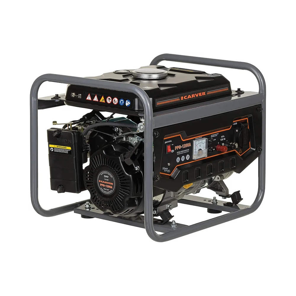 Электрогенератор бензиновый Carver PPG-1200, 1.05 кВт, 65 дБ, 24 кг — KSKSHOP.RU