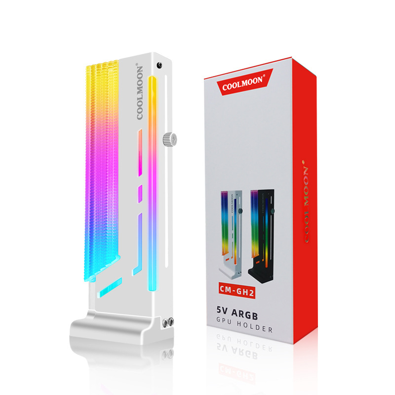 Держатель видеокарты CoolMoon DivineLigh ARGB Symphony | White — KSKSHOP.RU