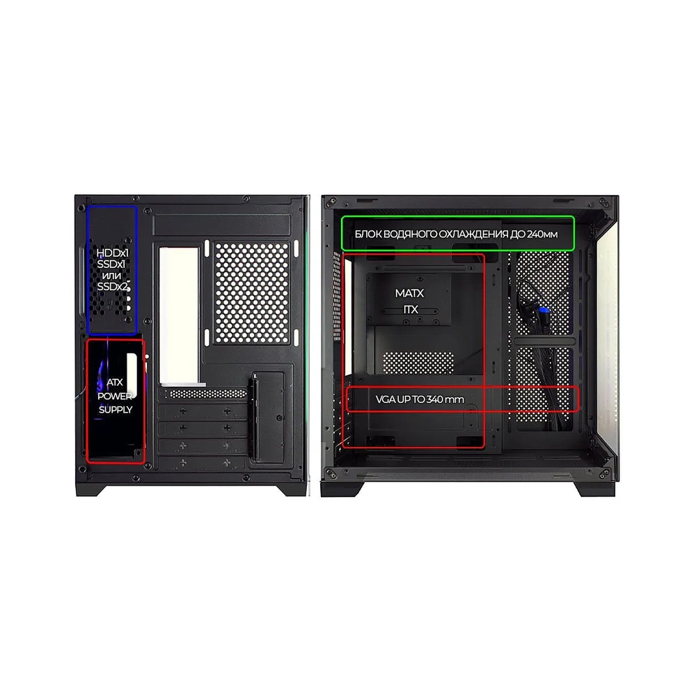 картинка Корпус Ginzzu V320 mATX кубик от магазина Одежда+