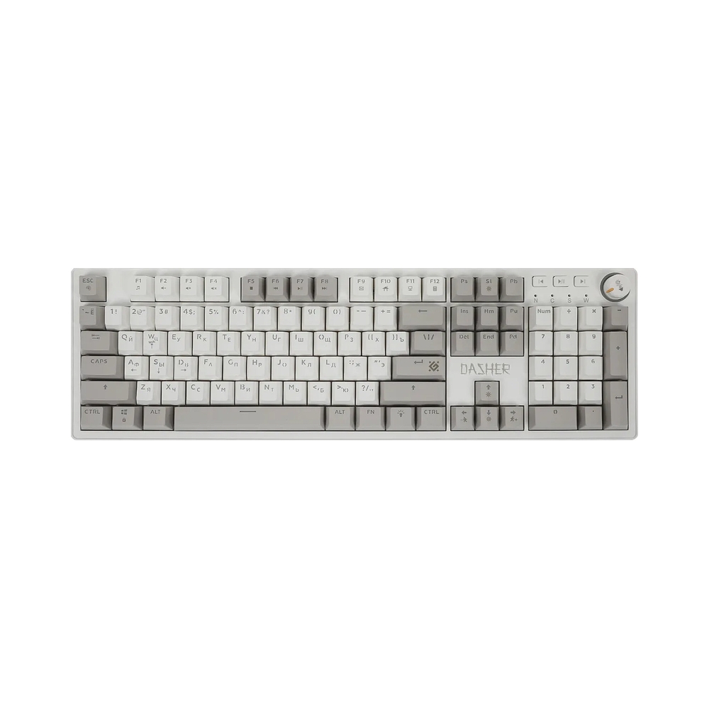 Клавиатура механическая Defender Dasher GK-472, белый/серебро — KSKSHOP.RU