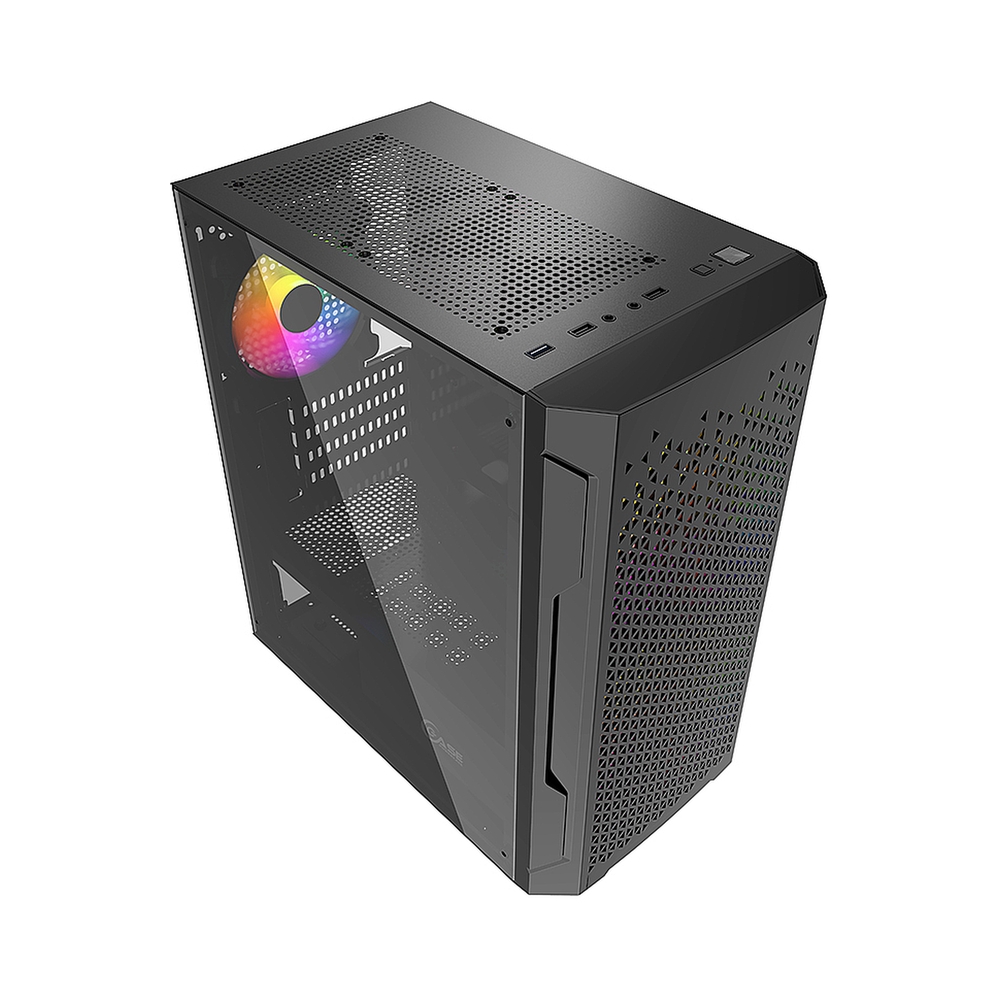 картинка Корпус Powercase Mistral Micro Z3B Mesh LED, черный от магазина Одежда+