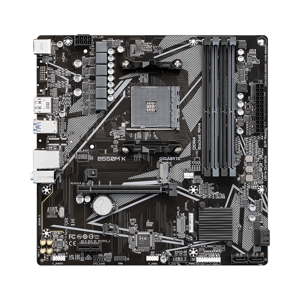 Материнская плата Gigabyte B550M K — KSKSHOP.RU