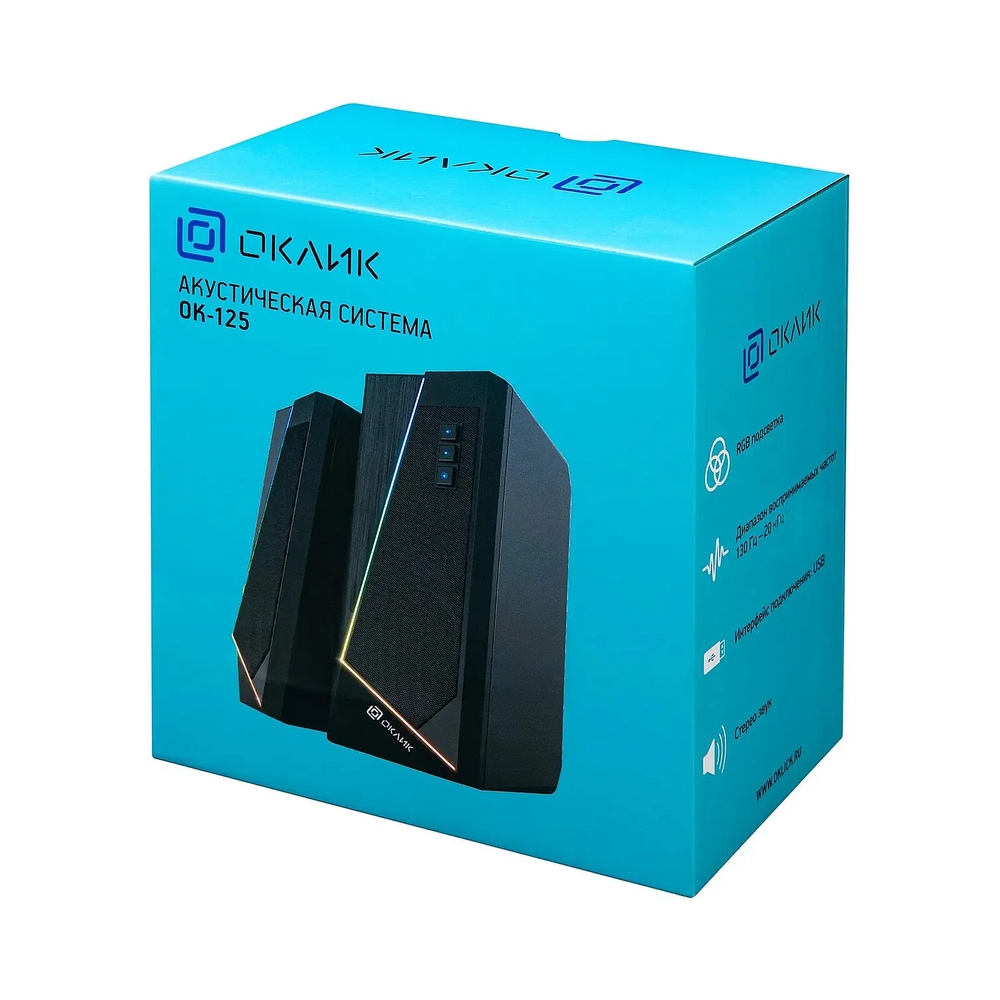 Колонки Oklick OK-125 (2.0, 12Вт) — KSKSHOP.RU