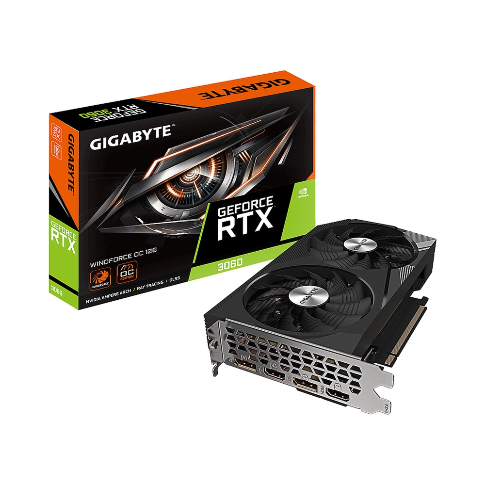 Видеокарта GIGABYTE GeForce RTX 3060 12Gb WINDFORCE OC [GV-N3060WF2OC-12GD] — KSKSHOP.RU