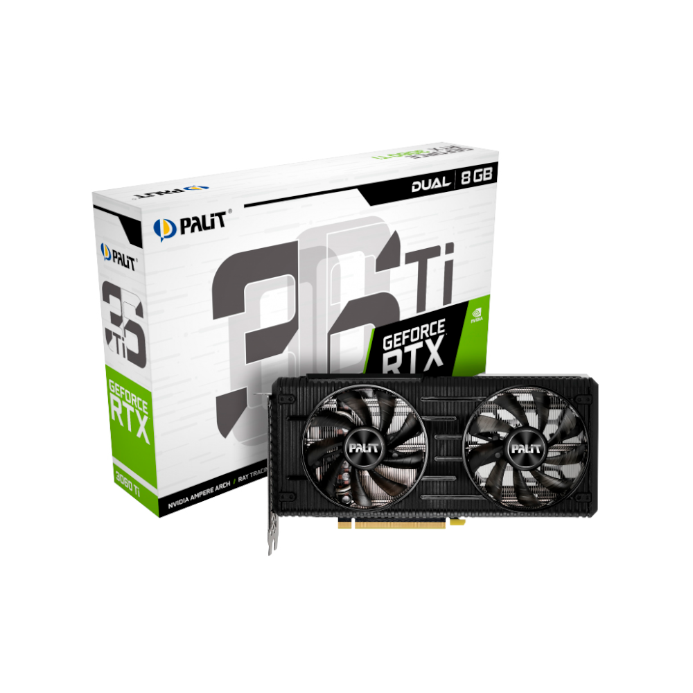 Видеокарта Palit GeForce RTX 3060 Ti Dual OC V1 (LHR) [NE6306TS19P2-190AD] — KSKSHOP.RU