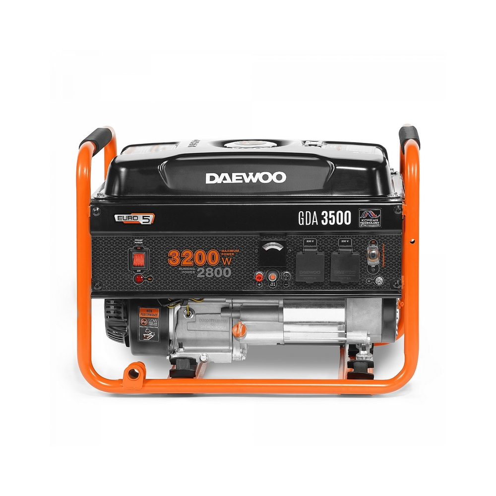 Генератор DAEWOO GDA 3500 2.8/3.2кВт 230В 208см3 7.0лс 15л 2х230В 38кг — KSKSHOP.RU