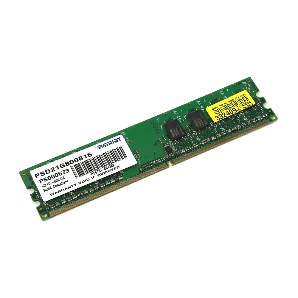 [Б/У] Оперативная память Patriot Signature Line 1GB DDR2 [PSD21G800816] — KSKSHOP.RU