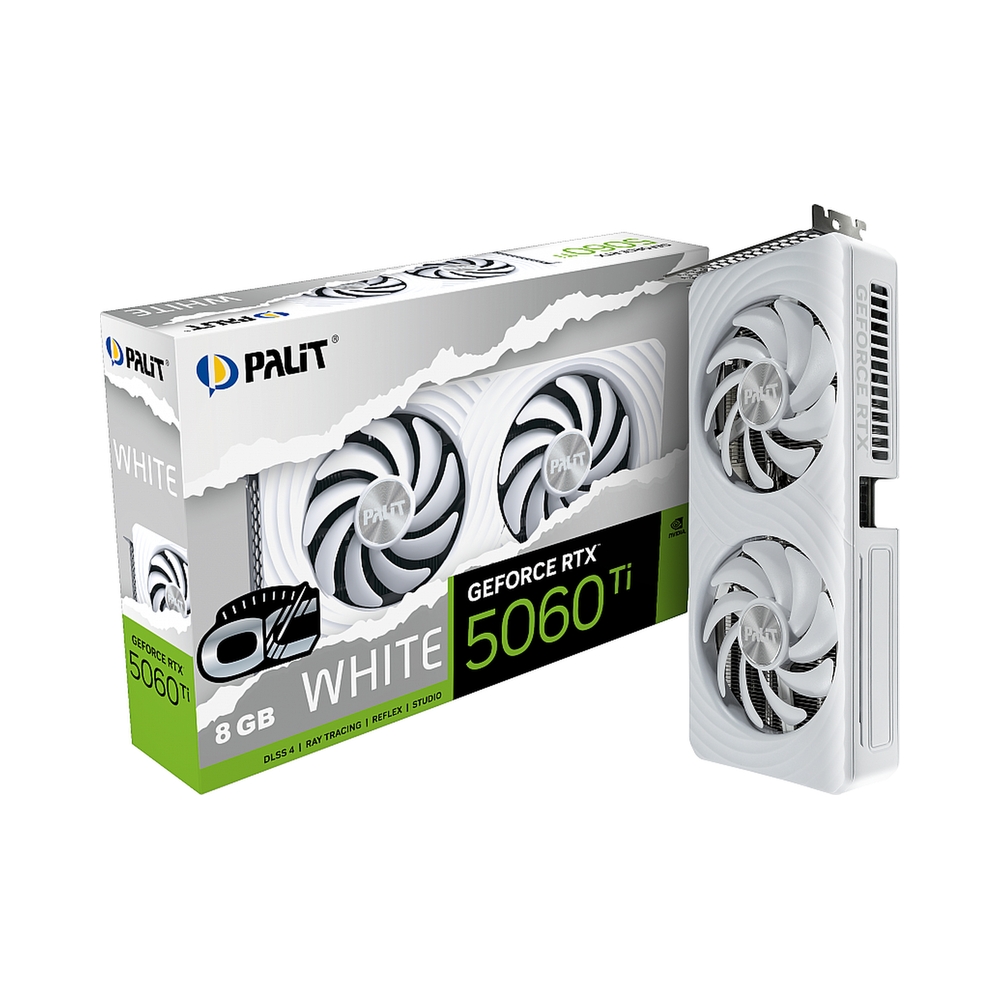 Видеокарта Palit GeForce RTX 5060 Ti White OC [NE7506TU19P1-GB2062M] — KSKSHOP.RU