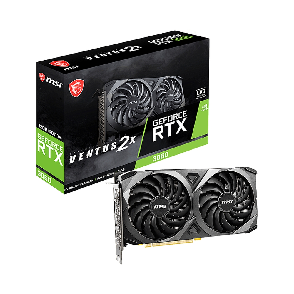Видеокарта MSI GeForce RTX 3060 VENTUS 2X OC (LHR) [RTX 3060 VENTUS 2X 12G OC] — KSKSHOP.RU