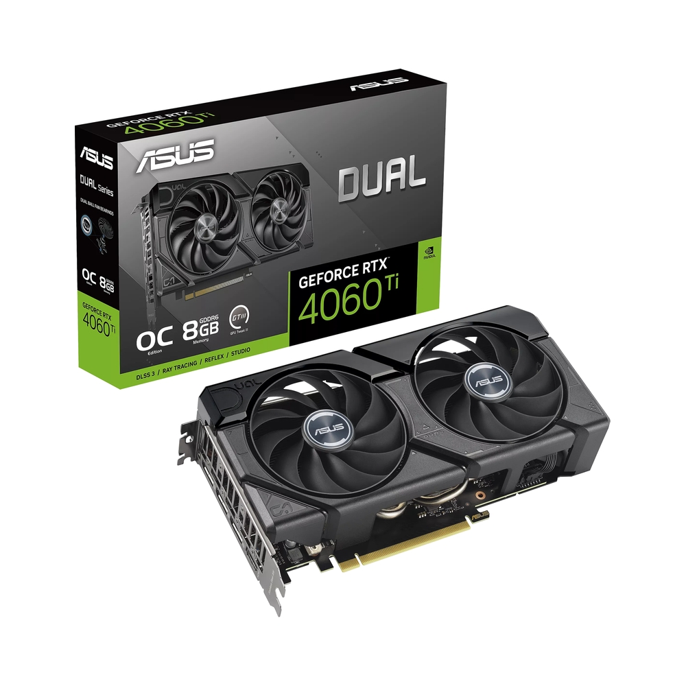 Видеокарта ASUS GeForce RTX 4060 Ti Dual [DUAL-RTX4060TI-O8G-EVO] — KSKSHOP.RU