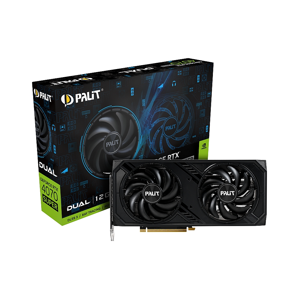 Видеокарта Palit GeForce RTX 4070 SUPER Dual [NED407S019K9-1043D] — KSKSHOP.RU