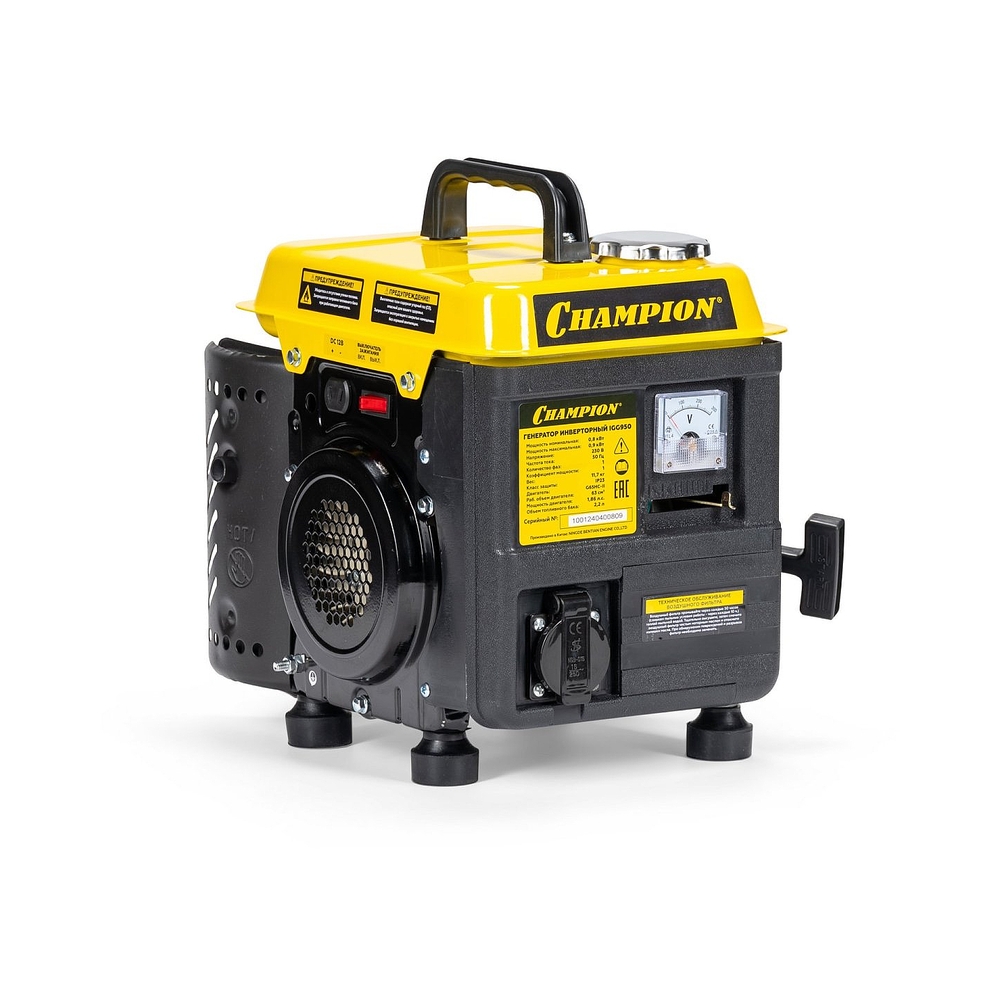 Генератор CHAMPION IGG9500.8/0.9кВт 1.86лс 2.2л 11.7кг 12v — KSKSHOP.RU