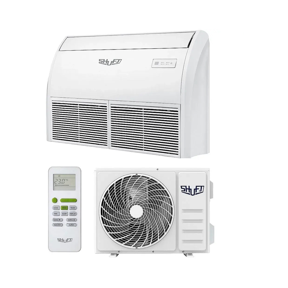 Кондиционер сплит-система напольно-потолочного типа Shuft SFLC_CF-24HN1_V2 24000 BTU, 70 м², 40 дБ, охлаждение, обогрев, осушение, белый — KSKSHOP.RU