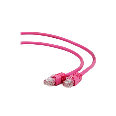 Патч-корд UTP Cablexpert кат.5e, 2м, литой, многожильный (розовый)