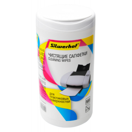 Салфетки Silwerhof для компьютеров туба 100шт влажных