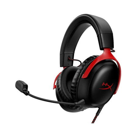 Наушники с микрофоном HyperX Cloud III, черный/красный