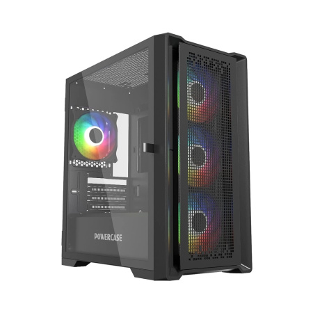 Корпус Powercase ByteFlow Micro Black, черный