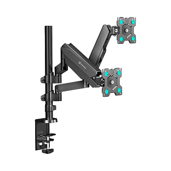 Кронштейн (держатель) ONKRON G140 для двух мониторов 13"-32" дюймов настольный, черный